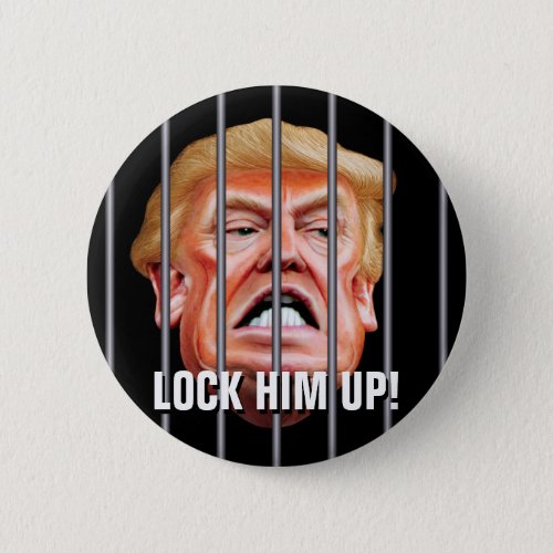 Lock Him Up _ Anti Traitor President Trump Bumper  Button