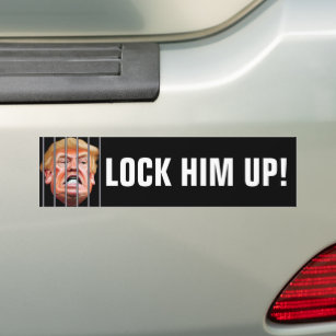 Lock Him Up - Anti Traitor President Trump Bumper Sticker