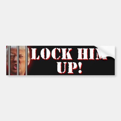 Lock Him Up Anti_Trump Bumper Sticker