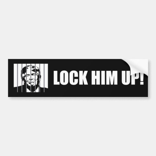 Lock Him Up Anti_Trump Political Humor Bumper Sticker