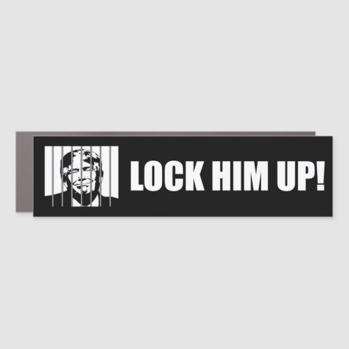 Lock Him Up Anti_Trump Political Humor Car Magnet