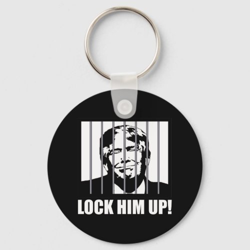Lock Him Up Anti_Trump Political Humor Keychain