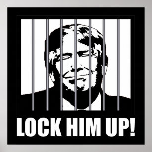 Lock Him Up! Anti-Trump Political Humor Poster