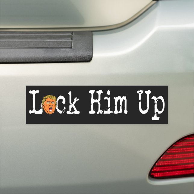 Lock Him Up Bumper Magnet (In Situ)