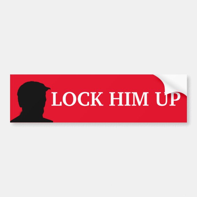 Lock Him Up bumper sticker (Front)