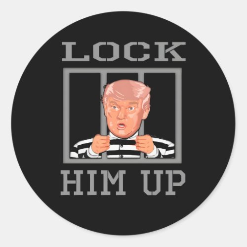 Lock Him Up Classic Round Sticker