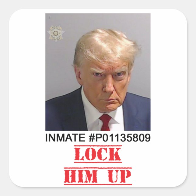 Lock Him Up Square Sticker (Front)