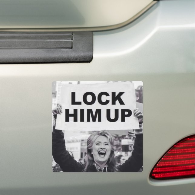 LOCK HIM UP! T-Shirt Car Magnet (In Situ)