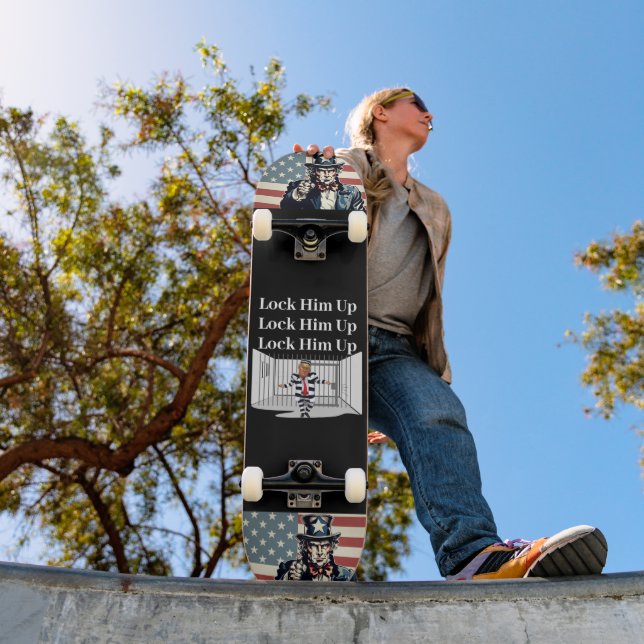 Lock Him Up Trump Skateboard (Outdoor 1)