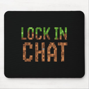 Lock In Chat - Retro Video Game Pixel Art 8-bit Ga Mouse Pad