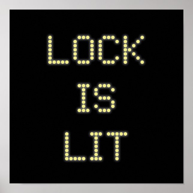 Lock is Lit Pinball Poster #9 (Front)