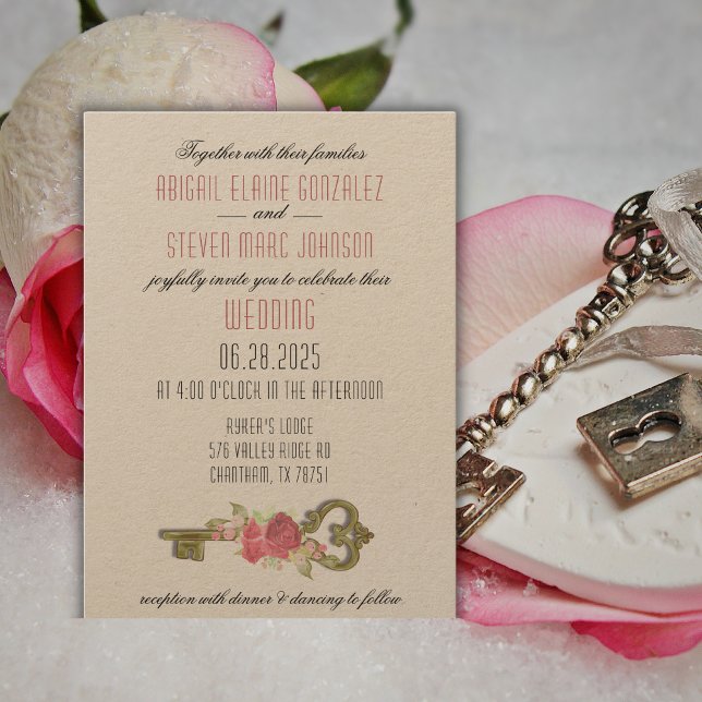 Lock & Key Wedding Suite Formal Invitation (Creator Uploaded)