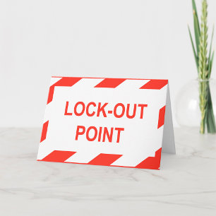 Lock Out Point Safety Sign Card
