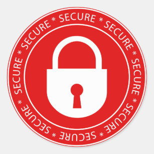 Lock Secure Sign Sticker