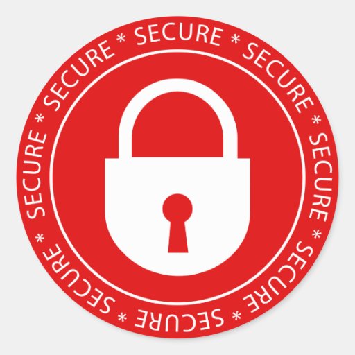 Lock Secure Sign Sticker | Zazzle