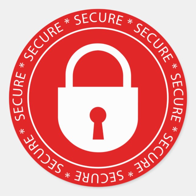 Lock Secure Sign Sticker (Front)