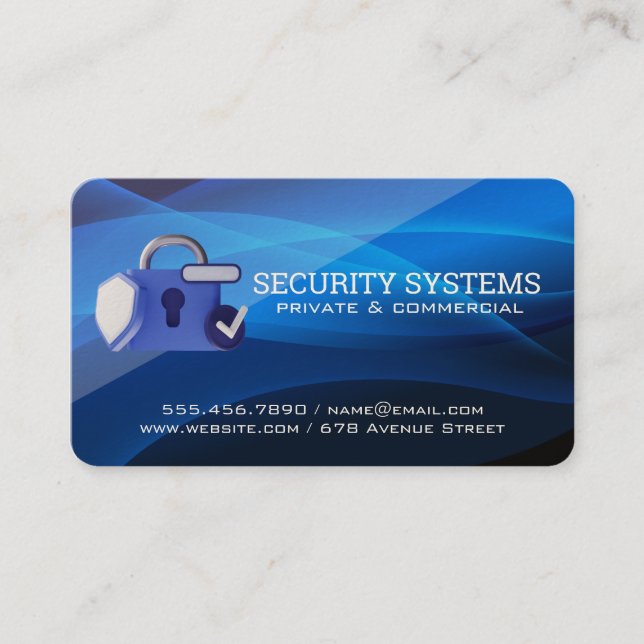 Lock Security Logo | Protection Agency Business Card (Front)