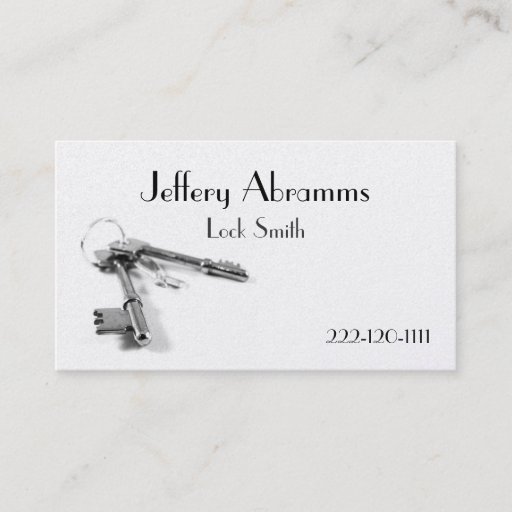 Customizable Lock Smith Business Card