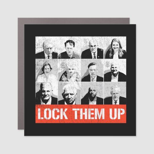 Lock Them Up Trump Co_Defendant Mugshots Car Magnet