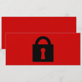 Lock. Top Secret or Confidential Icon. (Front/Back)