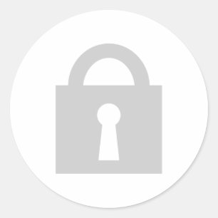 Lock. Top Secret or Confidential Icon. Classic Round Sticker
