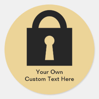 Lock. Top Secret or Confidential Icon. Classic Round Sticker