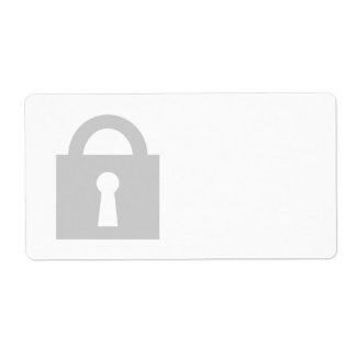 Lock. Top Secret or Confidential Icon. Label