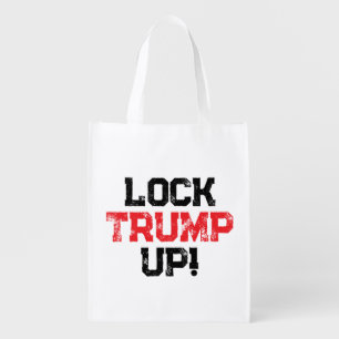 Lock Trump Up Political Grocery Bag