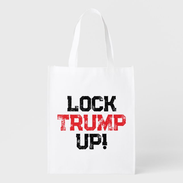 Lock Trump Up Political Grocery Bag (Front)