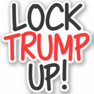Lock Trump Up Political Laptop Sticker