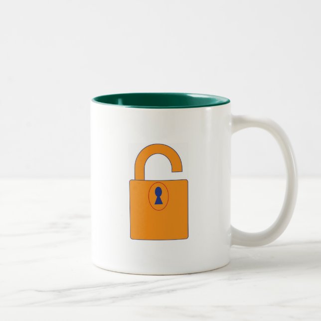 Lock Two-Tone Coffee Mug (Right)