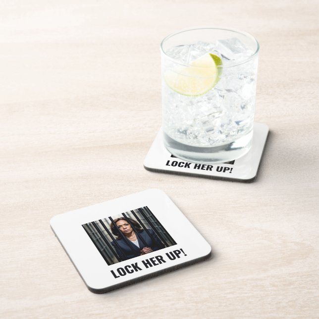 Lock Up Kamala Beverage Coaster (Right Side)