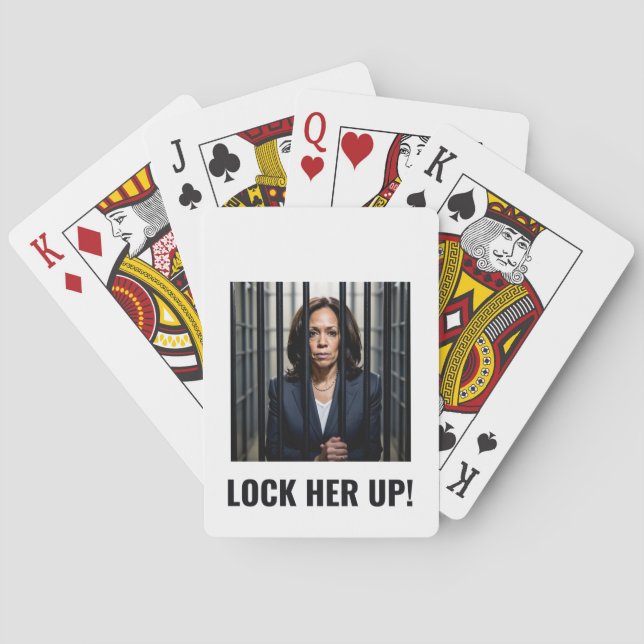 Lock Up Kamala Poker Cards (Back)