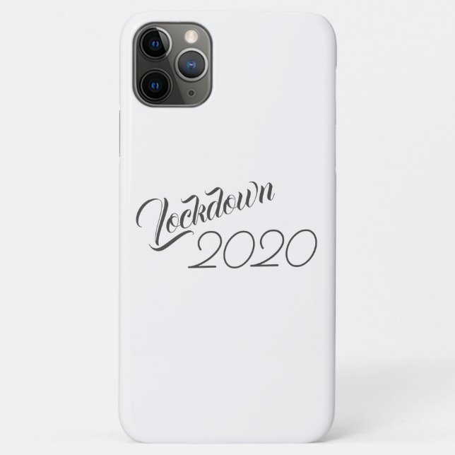 Lockdown 2020 Black & White Trendy Case-Mate iPhone Case (Back)