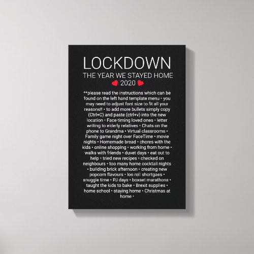 lockdown 2020 memories of covid 19 coronavirus canvas print