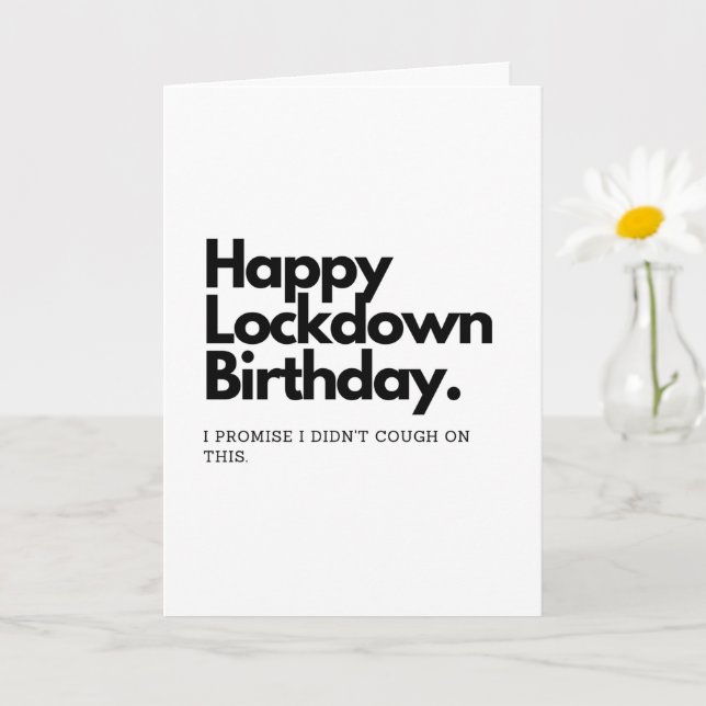 Lockdown Birthday Card (Small Plant)