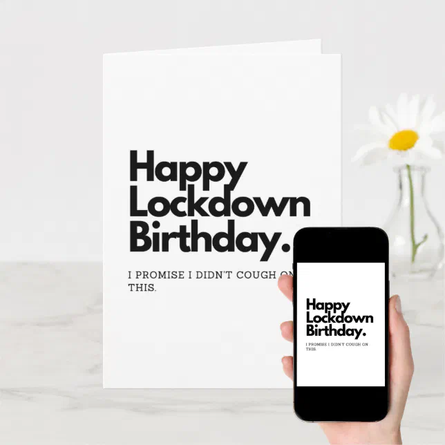 Lockdown Birthday Card Zazzle