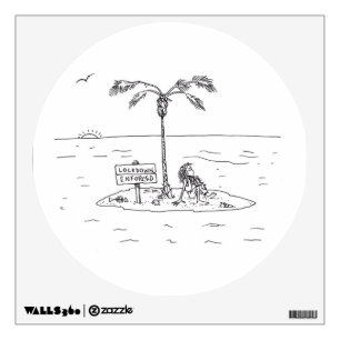 Lockdown Enforced round wall decal