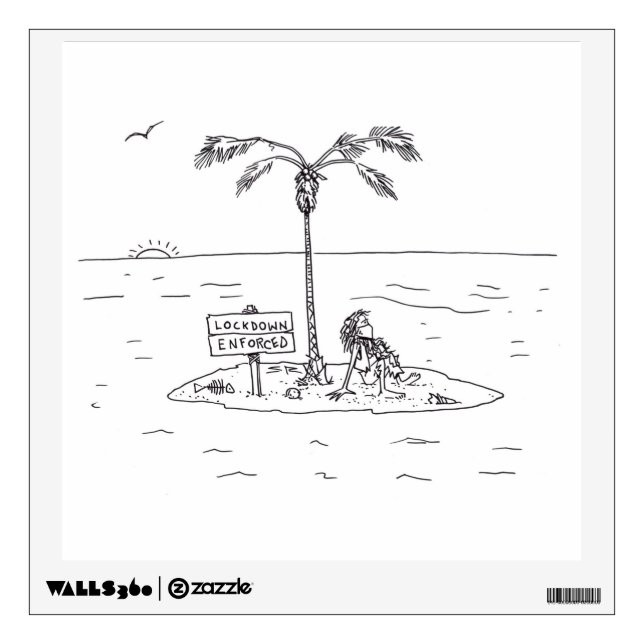 Lockdown Enforced square wall decal (Front)