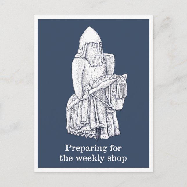 Lockdown moods: Lewis chessmen - The Knight Postcard (Front)