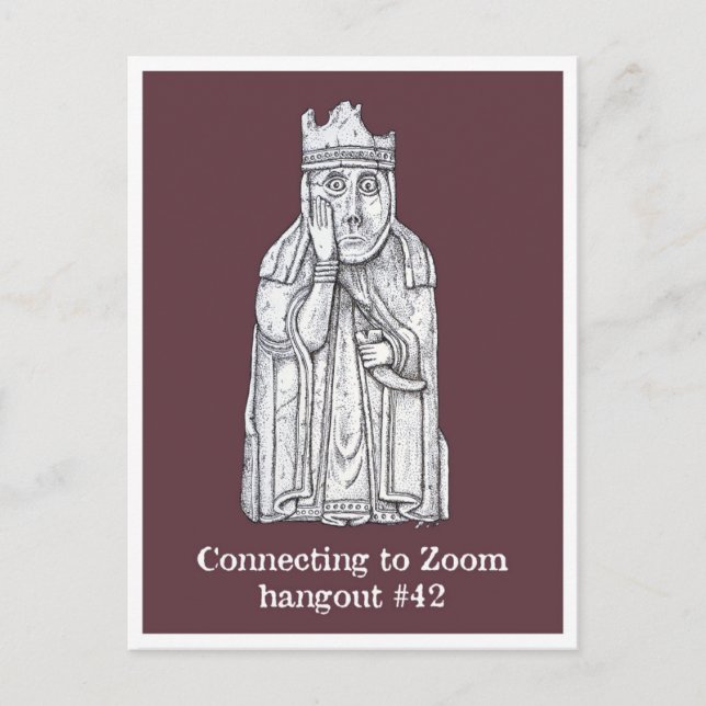 Lockdown moods: Lewis chessmen - The Queen Postcard (Front)