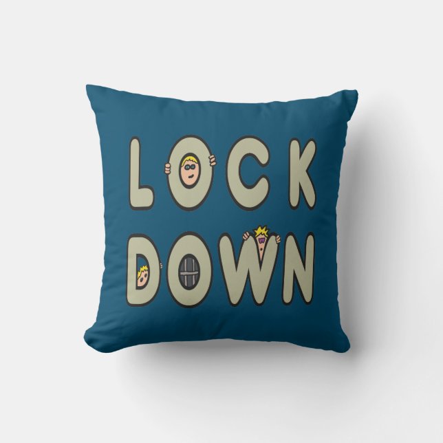Lockdown Throw Pillow (Front)