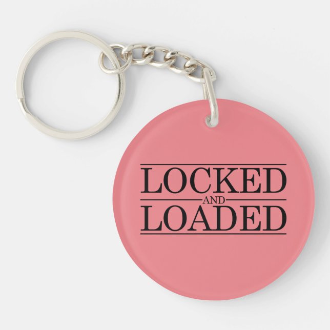 Locked and Loaded Chastity design Keychain (Front)