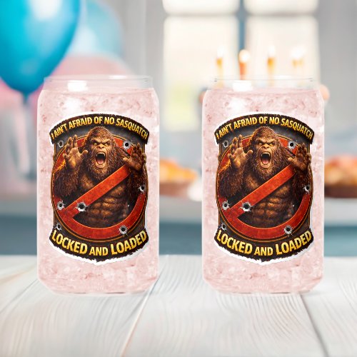 Locked and loaded Sasquatch can glass drink