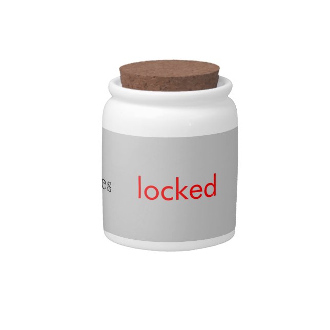 Locked candies candy jar (Front)