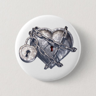 Locked Heart Pinback Button