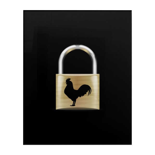 Locked in Chastity Acrylic Print (Front)