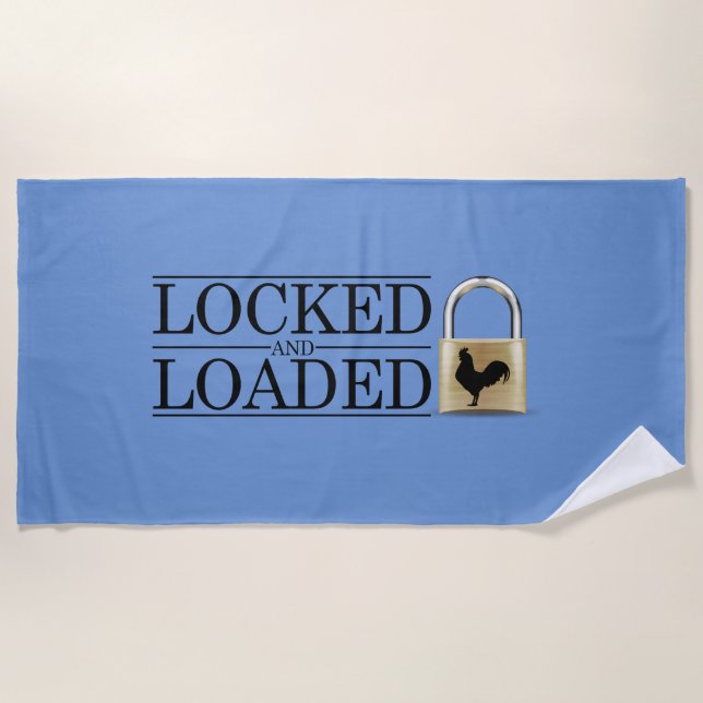 Locked in Chastity Beach Towel (Front)