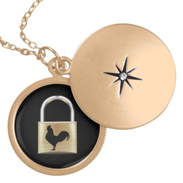 Locked in Chastity Gold Plated Necklace (Front)