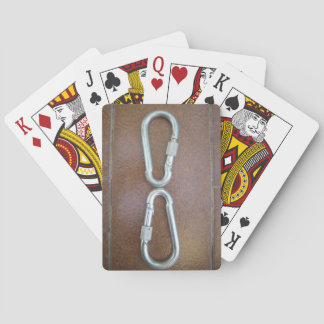 Locked In: Durable Steel Carabiner Lock Design Poker Cards